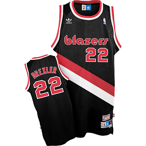  NBA Portland Trail Blazers 22 Clyde Drexler Soul Swingman Black Jersey